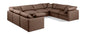 Indulge - Faux Leather 8 Piece Modular Sectional
