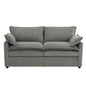 Modern Loveseat Sofa, Upholstered Couch With Side Storage Pockets