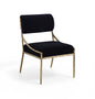 Bastille - Upholstered Dining Side Chair (Set of 2) - Brass Frame