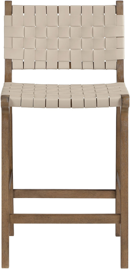 Entwine - Vegan Leather Upholstered Counter Stool - Painted Brown