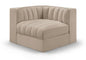 Rummi - Velvet Performance Fabric Upholstered Modular Corner Chair