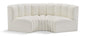 Arc - Faux Leather 3 Piece Modular U-Shaped Sofa