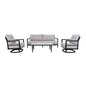Outdoor Conversation Set With Chairs, Bench Sofa, Tables, Sunbrella Cushions