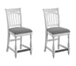 Slat Back Barstools (Set of 2) - Gray