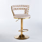 Modern Bar Chair With Iron Tube Legs, Soft Cushions And Comfortable Backrest (Set of 2)