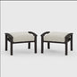 Modern All-Weather Ottomans With Cushions (Set of 2)