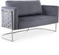Casa - Loveseat with Chrome Legs