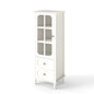 Minimalism Buffet Cabinet With Glass Doors And Double Drawer
