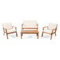 Avacyn - Outdoor Acacia Wood 4 Seater Chat Set With Cushions