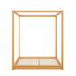 Wood Canopy Platform Bed With Support Legs And Airflow Slats