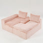Modular Sofa, Convertible Twin Seat With Chaise Lounge