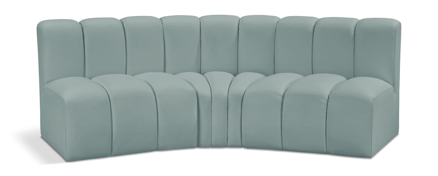 Arc - Faux Leather 3 Piece Modular Corner Sofa