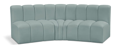 Arc - Faux Leather 3 Piece Modular Corner Sofa