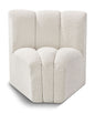 Arc - Boucle Fabric Curved Corner Chair