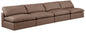 Comfy - Faux Leather Modular Armless Sofa 4 Seats
