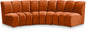 Infinity - 3 Piece Velvet Modular Sectional
