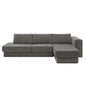 L-Shaped Modular Sofa With Double Layer Cushion