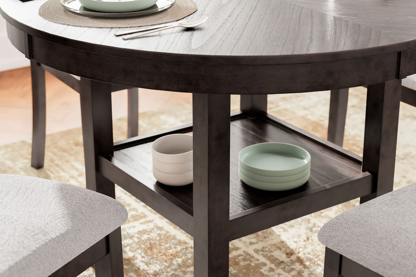 Langwest - Dining Room Table Set (Set of 5) - Brown