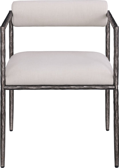 Axis - Linen Textured Beige Fabric Upholstered Dining Chair (Set of 2)