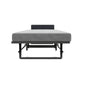 Modern Metal Folding Bed Frame With Foam Mattress, Easy Storage & Mobility - Black