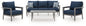 Gali - Sofa / Chairs / Table Set (Set of 4) - Gray / Blue