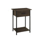 Contemporary 2 Tier Accent Table With Storage Drawer