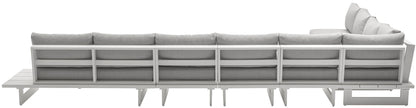 Maldives - 7 Piece Water Resistant Outdoor Patio Modular Sectional With White Base