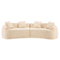 Curved Compressed Sofa, Nordic-Style Design For Living Room
