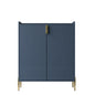 Wine Bar Cabinet With Adjustable Shelf, 2 Door Sideboard With Soft-Closing Hinges And Feet