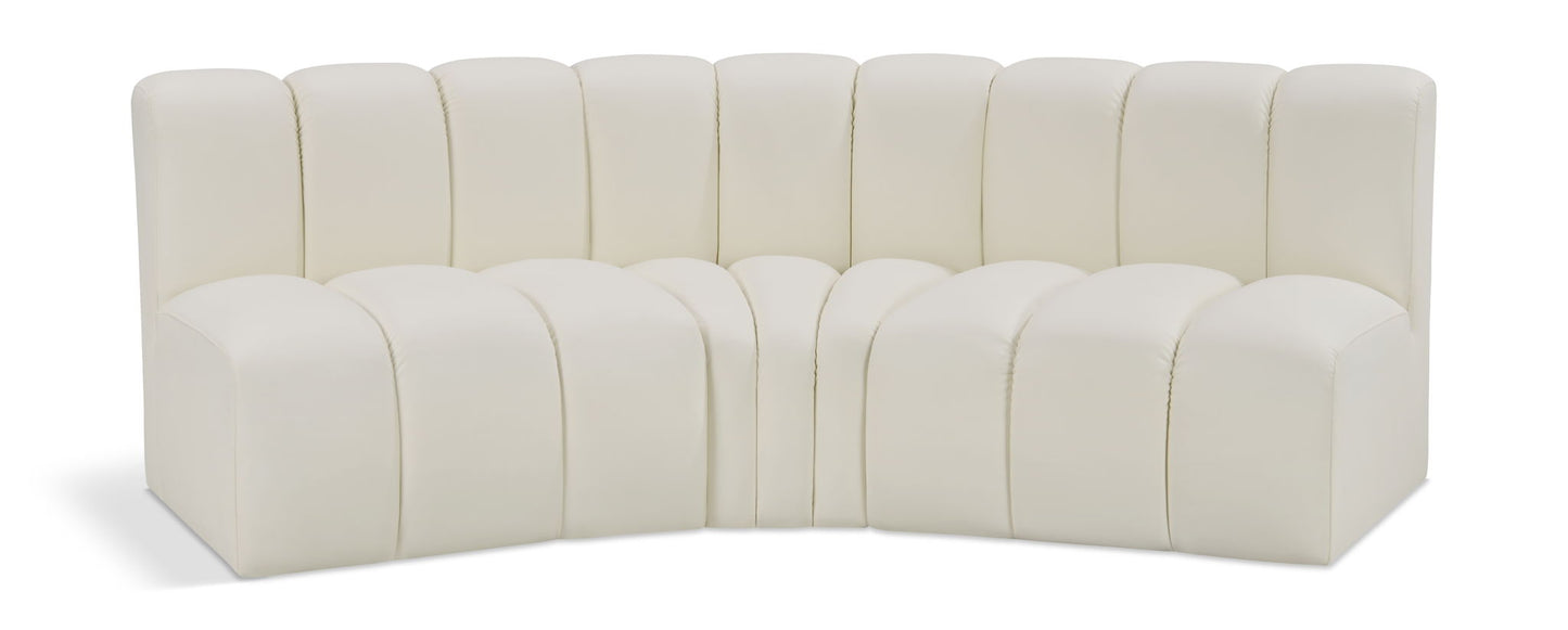 Arc - Faux Leather 3 Piece Modular Corner Sofa
