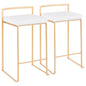 Fuji - Contemporary / Glam Design Counter Stool (Set of 2)