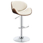 Adjustable Bar Stool With Upholstery - Ivory
