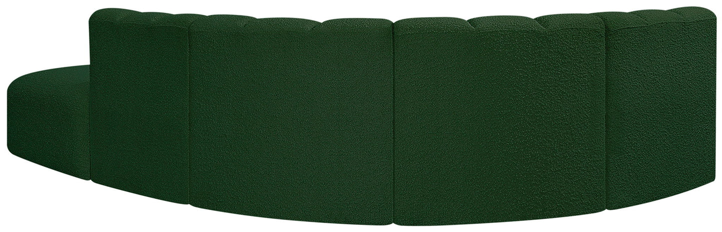Arc - Boucle Fabric 5 Piece Corner Modular Sofa