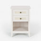 Nightstand With 2 Drawers & Shelf - White