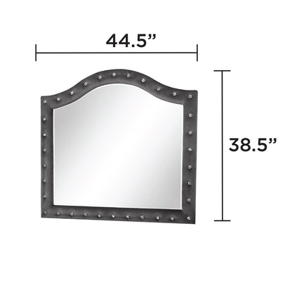 Sophia - Tufted Mirror - Gray