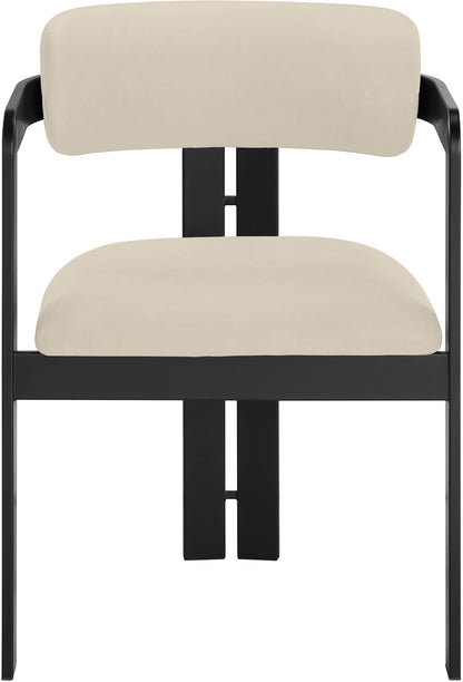 Aurum - Vegan Leather Upholstered Dining Chair With Graphite Black Base (Set of 2)