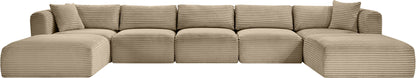 Shaggy - Fabric 7 Piece Modular Sectional With 2 Ottomans