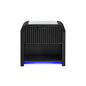 Beverly - Nightstand With Speakers, Rounded Sides - Black White