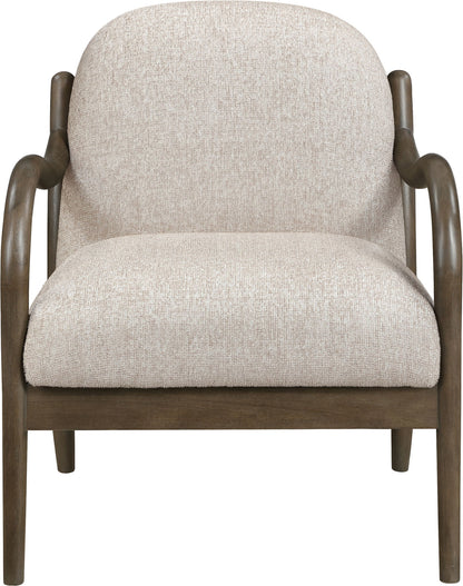 Helmsley - Performance Fabric Upholstered Accent Chair - Brown Frame