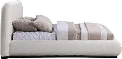 Vaughn - Linen Bed With Black Base
