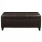 Rectangle Storage Ottoman Bench For Living Room - Brown