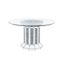 Noralie - Dining Table - Clear Glass Top & Mirrored & Faux Diamonds