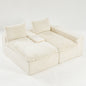 Modular Sofa, Convertible Twin Seat With Chaise Lounge