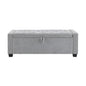 Upholstered Storage Ottoman Bench With Button Tufting And Safety Hinge
