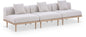 Laguna - 3 Piece Resilient Water Resistant Fabric 106.5" Outdoor Patio Armless Modular Sofa