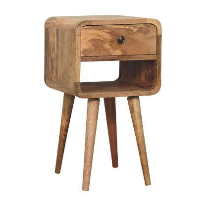 Mini Chestnut Curve Lower Bedside Nifhtstand