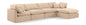 Indulge - Velvet 5 Piece Modular Sectional With Chaise