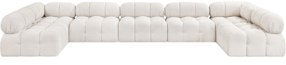 Ames - 7 Piece Boucle Fabric Modular Sectional
