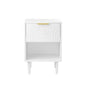 Nightstand With 1 Drawer And Open Shelf - White