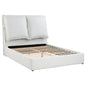 Corwyn - Queen Upholstered Panel Bed With Headboard Pillows - White